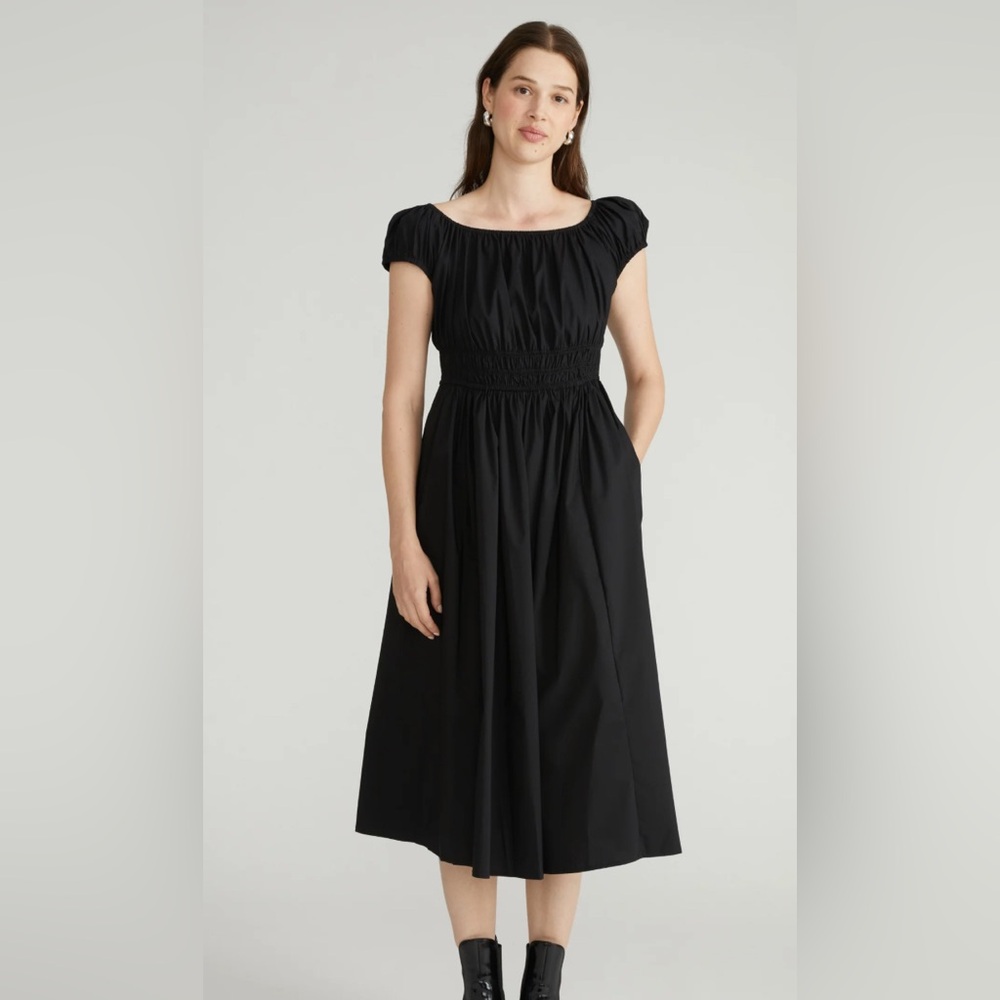 NWT Universal Standard Aurora Stretch Poplin Dress - Small 14/16 - Black